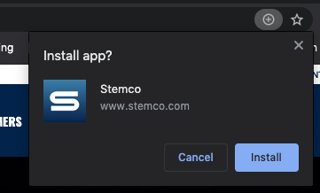 install app banner on a computer