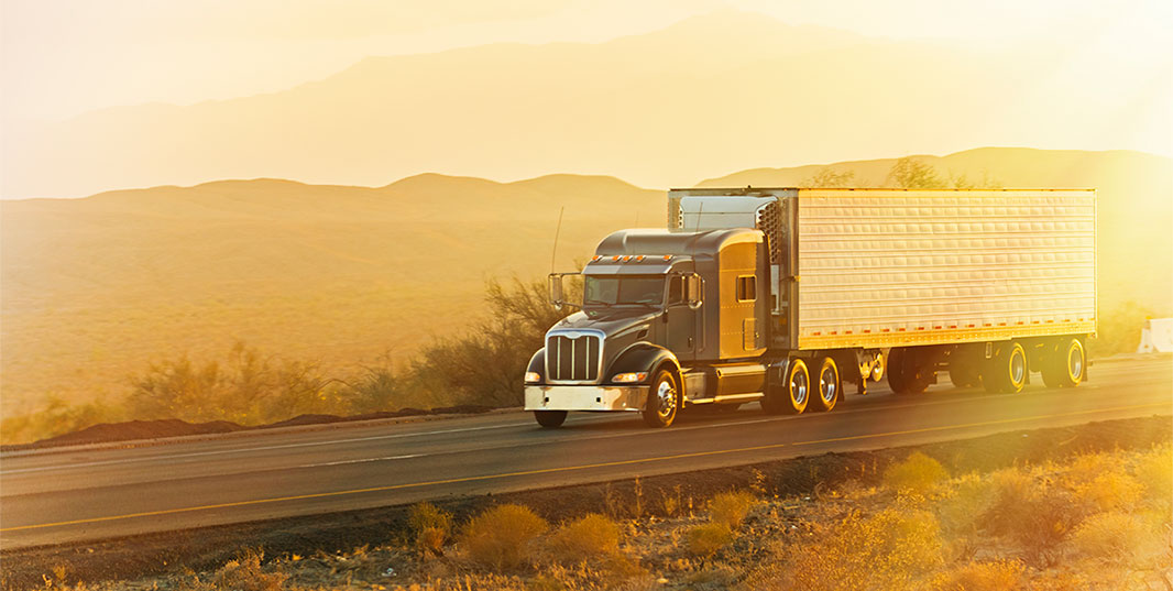 semi truck on open highway